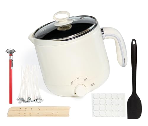 Aroparc Wax Melter for Candle Making with Thermometer Large 60oz18L Electric Wax Melter with Pouring Spout Candle Making Kit for Beginners Adults - Image 1