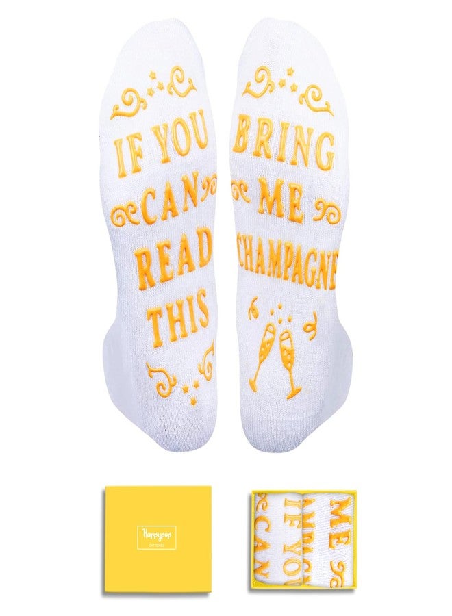 Happy Pop HAPPYPOP Funny Champagne Socks for Women - Crazy Gifts for Champagne Lovers, Drink Socks for Her - Image 1