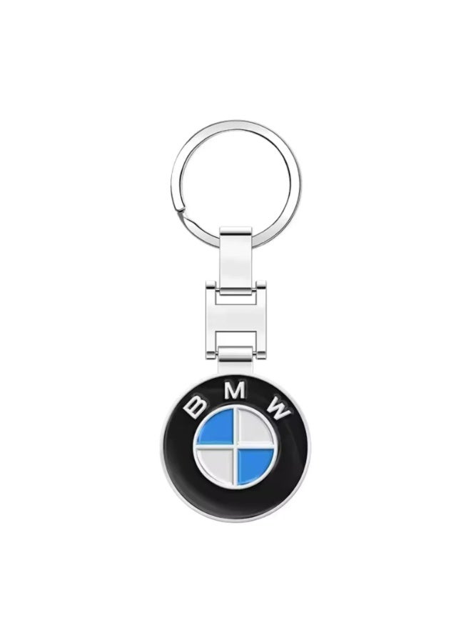 سلسلة مفاتيح معدنية بشعار سيارة BMW، قلادة من الفولاذ المقاوم للصدأ، سلسلة مفاتيح - Image 1