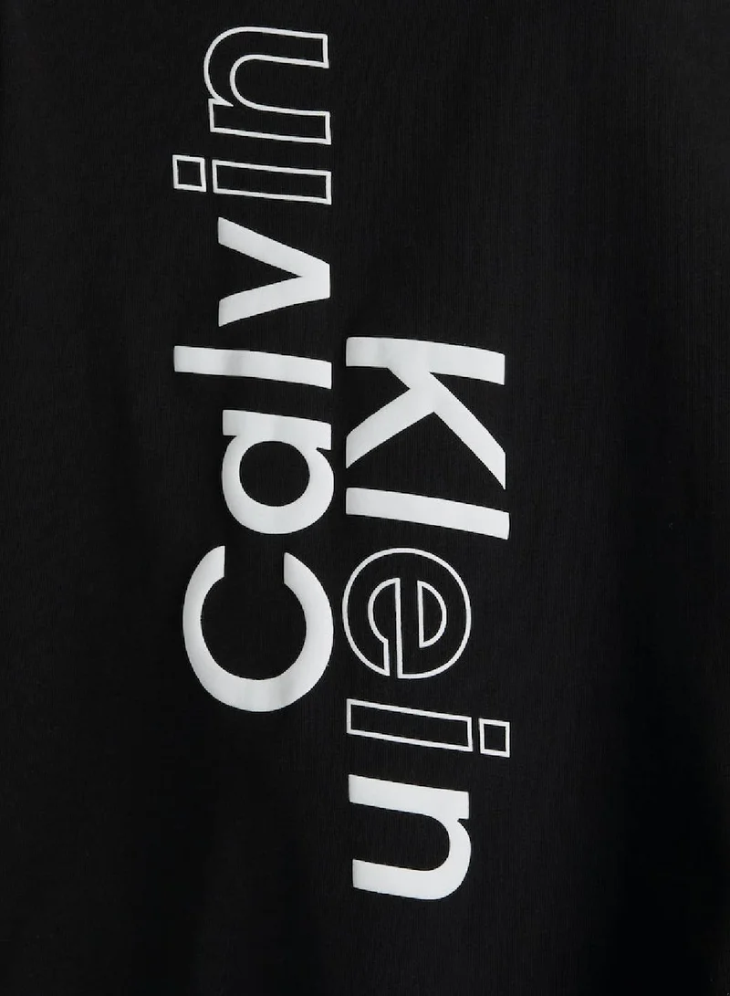 Calvin Klein Jeans Women's Boyfriend Logo T-Shirt Dress -  cotton jersey, Black