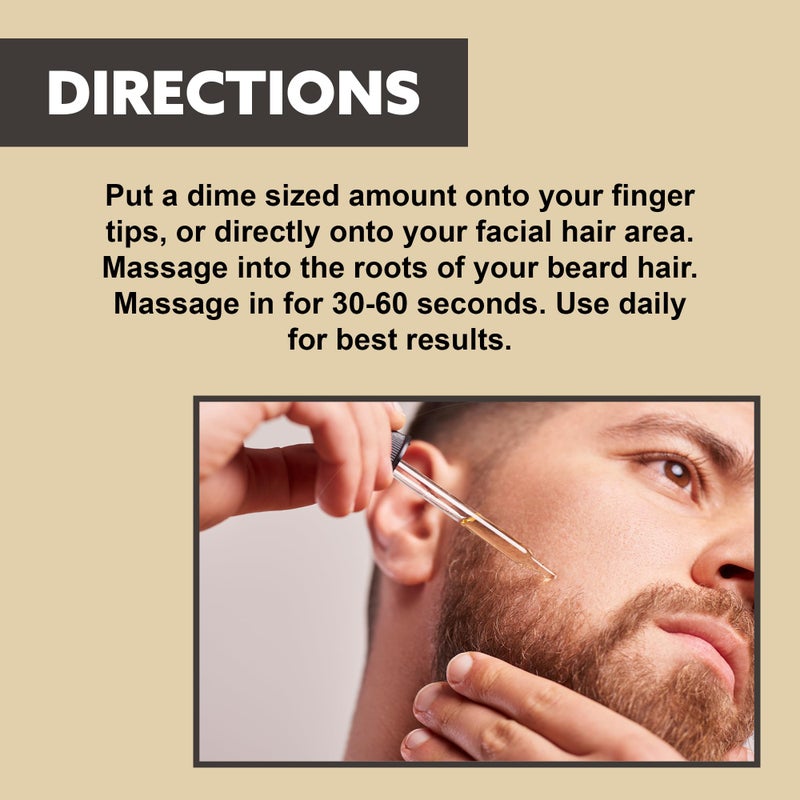 Crafted Beards Beard Growth Oil Serum - 1 fl Oz - Unscented - Helps Grow A Thicker Beard, Improves Beard Health, Fills in Thin and Patchy Spots - (1 Pack) - Image 5