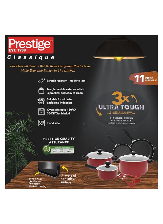 Prestige طقم أواني الطهي الكلاسيكية 11 قطعة مع غطاء زجاجي  - Image 2