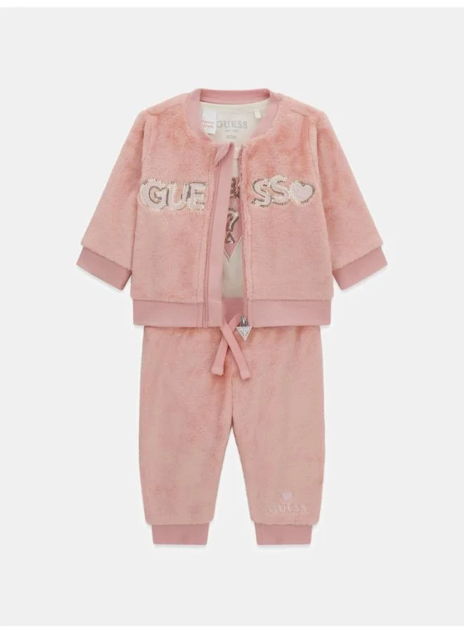 GUESS Kids Sweatshirt and bodysuit and Pant Set