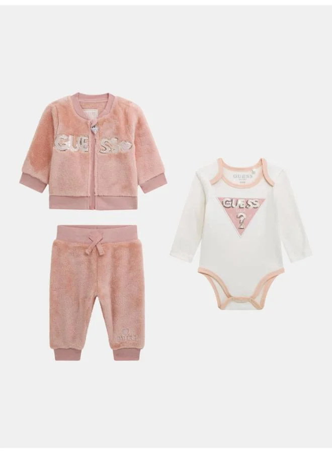 GUESS Kids Sweatshirt and bodysuit and Pant Set
