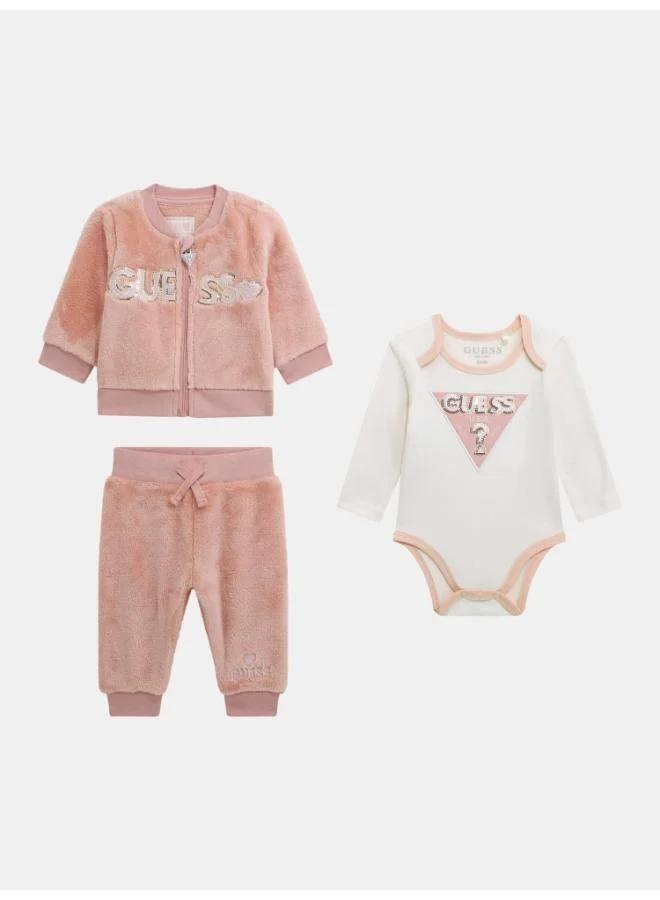 GUESS Kids Sweatshirt and bodysuit and Pant Set