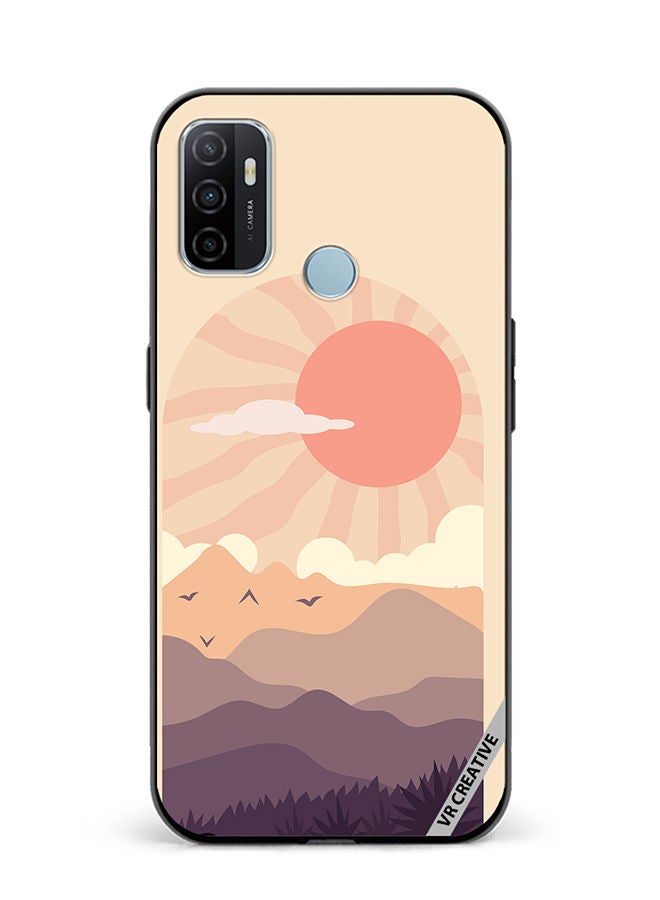 VR CREATIVE Protective Case Cover For Oppo A53 Abstract Landscape Design Multicolour - Image 1