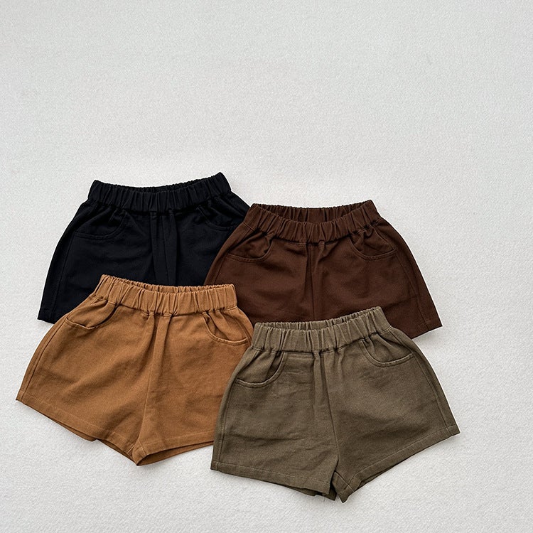 Basic Shorts ~ Summer New Baby Thin Casual Children's Pants Boys and Girls Retro Japanese and Korean Style Outer Wear Shorts - Image 4