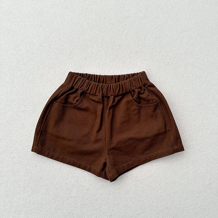 Basic Shorts ~ Summer New Baby Thin Casual Children's Pants Boys and Girls Retro Japanese and Korean Style Outer Wear Shorts - Image 1