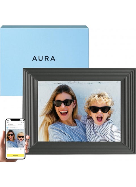 Aura Mason WiFi Digital Picture Frame | The Best Digital Frame for Gifting | Send Photos from Your Phone | Quick, Easy Setup in Aura App | Free Unlimited Storage | Graphite