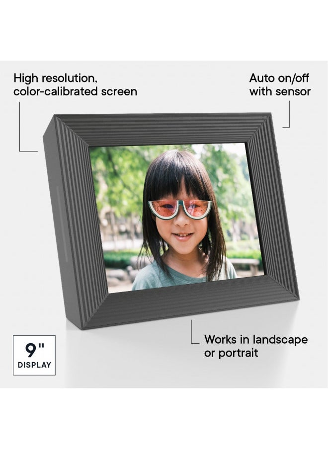 Aura Mason WiFi Digital Picture Frame | The Best Digital Frame for Gifting | Send Photos from Your Phone | Quick, Easy Setup in Aura App | Free Unlimited Storage | Graphite