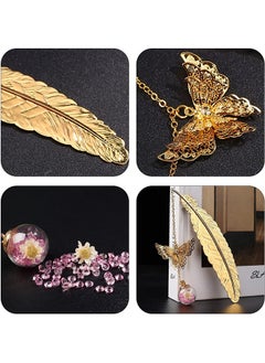 HY Metal Bookmark Vintage Feather Book Marks with 3D Butterfly Pendant for Adults and Kids Supplies Retro Simple Creative Birthday Gifts Unique Gift for Men Women  - Image 4