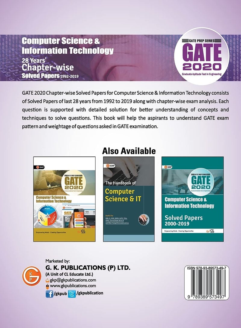 GATE 2020 : Computer Science & Information Technology - 28 Years' Chapter-Wise Solved papers (1992-2019) - Image 2