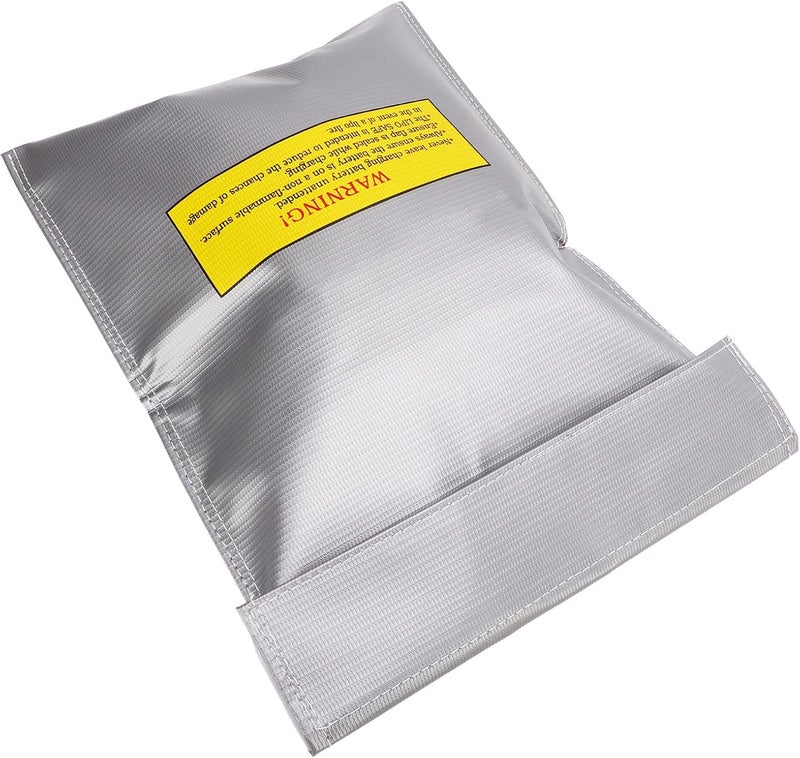 Battery Safe Bag, Fire Retardant, Explosion Proof, 230 x 300 x 5mm, 2 Pack - Durable PVC Fibre, Charging Hole Design, Suitable for Indoor and Outdoor Use - Image 5