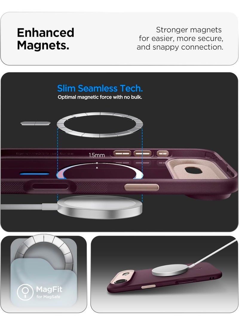 Spigen غطاء حماية Nano Pop MagFit لجهاز iPhone Air [متوافق مع MagSafe] - لون الفاصولياء البورغندي - Image 3
