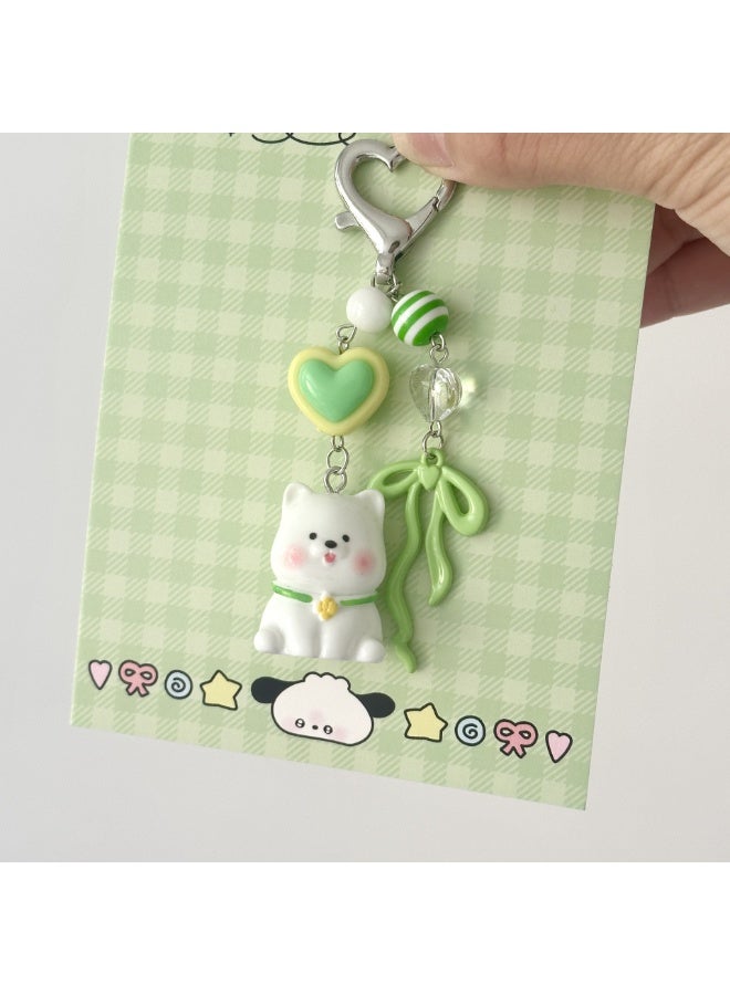 NIBEMINENT Beaded Phone Lanyard, Anti Lost Removable Wrist Strap,Cartoon Cuteness Bracelet Pendant, Phone Keychain Lanyard