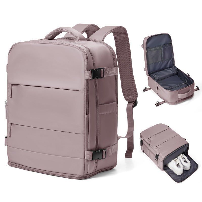 coowoz Travel Backpack Carry On for Women Man Gym Backpacks with Laptop Compartment Mochila de Viaje Teacher Personal Item Backpack Rucksack Airplane Accessories Must Haves Pink Purple Small - Image 2
