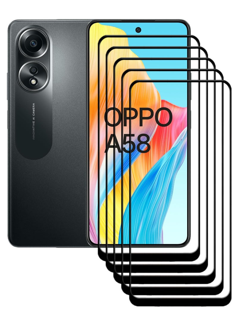 أكاليكس 5 قطع، حماية شاشة،  لهاتف اوبو  A58 4G، جودة ممتازة. - Image 1