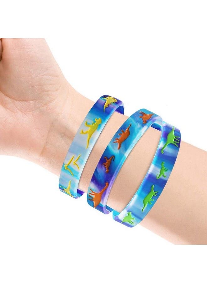 Heqishun - Dinosaurs Silicone Wristbands 30 Pack Dinosaurs World Jurassic Party Supplies For Dinosaurs Theme Party Favors Gifts Bags Stuffers - Image 1