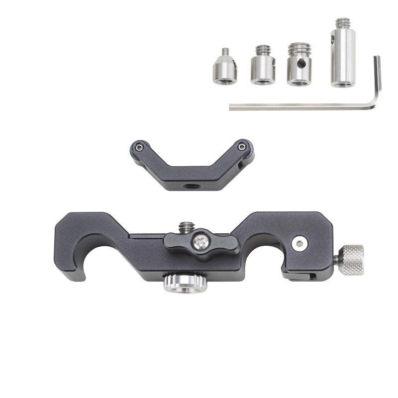 Nitze 15mm Universal Lens Support with Rolling Y-Bracket and 1/4”, 3/8”and M3 Height Extension Posts - N04B - Image 1