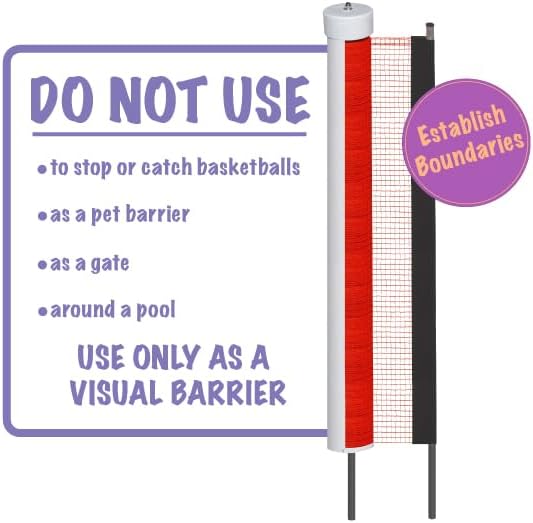 Kidkusion Retractable Driveway Guard Orange 25  Driveway Safety Outdoor Net Barrier Adjustable - Image 5