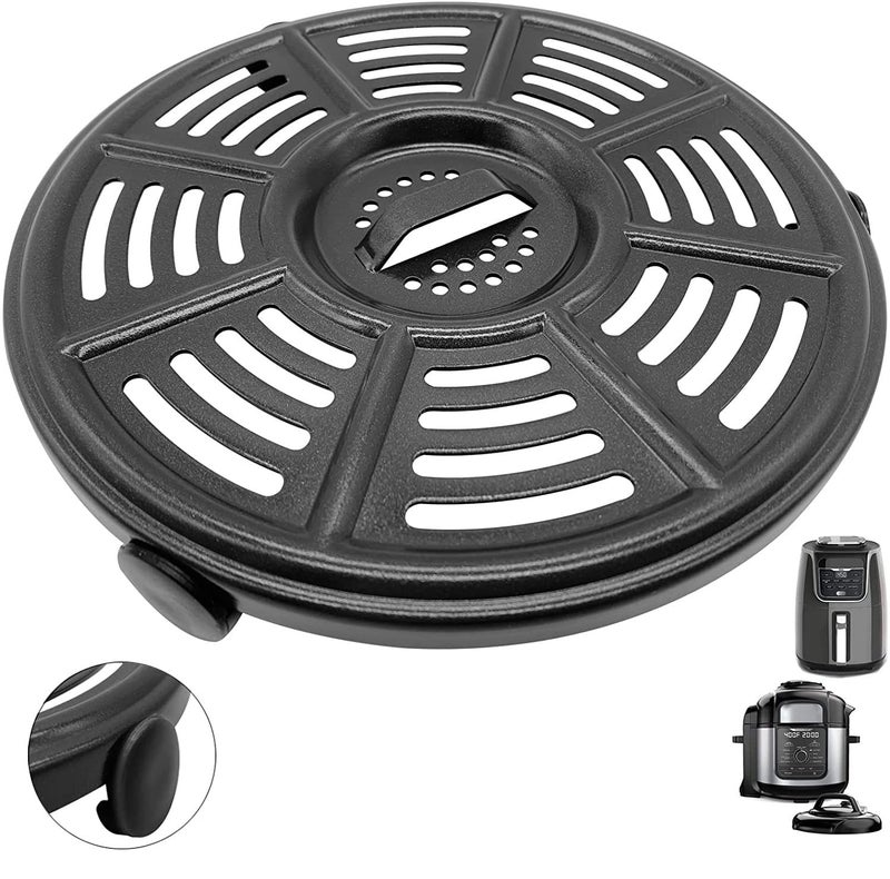 طبق الشواء المقلي GSZN لطباخات الهواء نينجا 82 إن لوح شواء دائري محدث قطع غيار مع أقدام مطاطية لطباخات نينجا فودي غير لاصق آمن للغسل في غسالة الصحون
