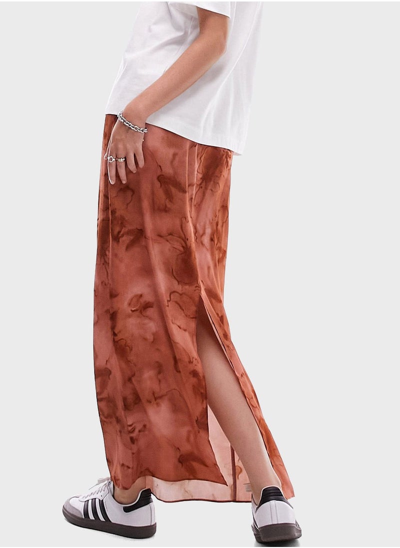 TOPSHOP super high-waist smudge flower maxi skirt  - Image 2