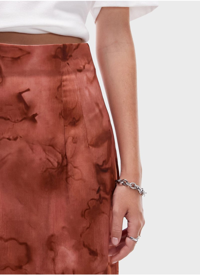 TOPSHOP super high-waist smudge flower maxi skirt  - Image 3