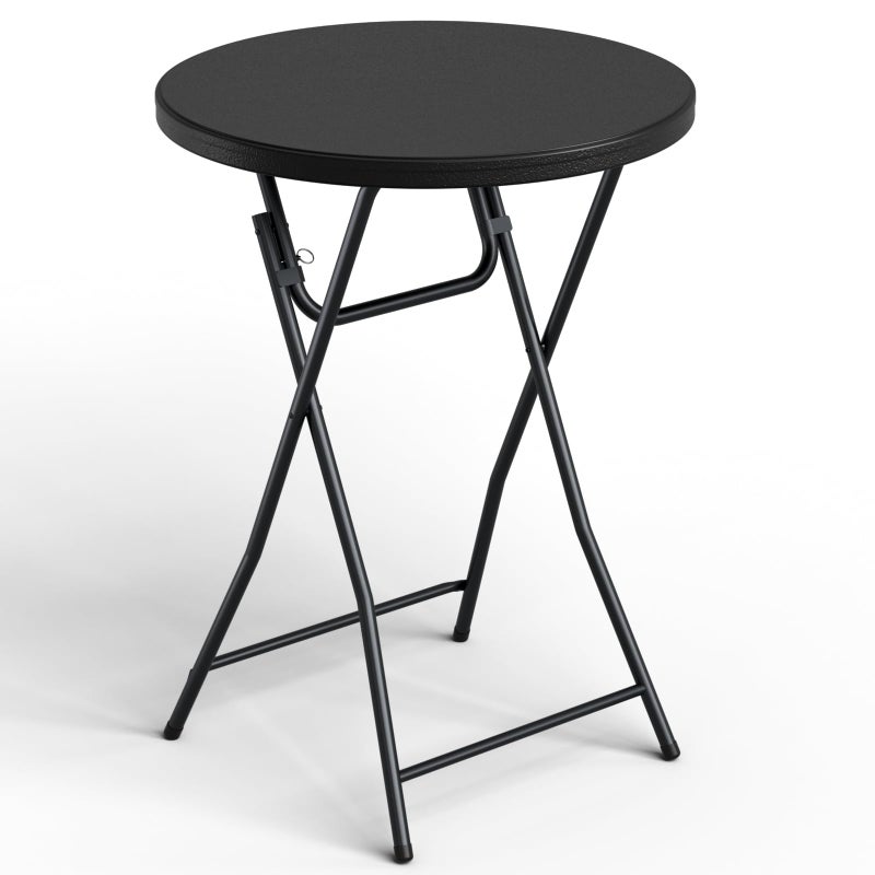 MAKE CHANGES Folding Table, 32 Inch Foldable Cocktail Bar, High Top Round Folding Tables No Assembly, Portable Bistro & Commercial Furniture for Wedding, Banquet, Party, Indoor Outdoor Use - Image 1