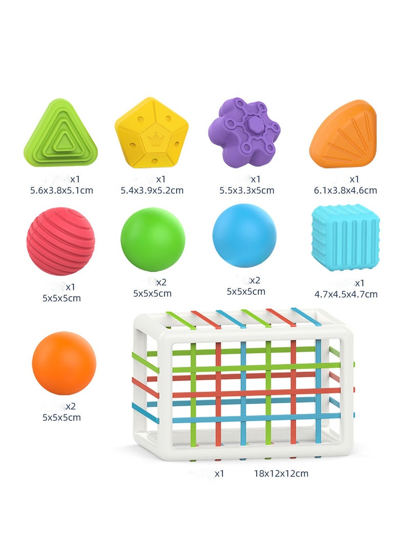 general Montessori Toys for 1 Year Old,Baby Sorter Toy Colorful Cube and 6 Pcs Multi Sensory Shape, Toddler Developmental Learning Toys Birthday Gifts,Baby Toys 6-12-18 Months - Image 3