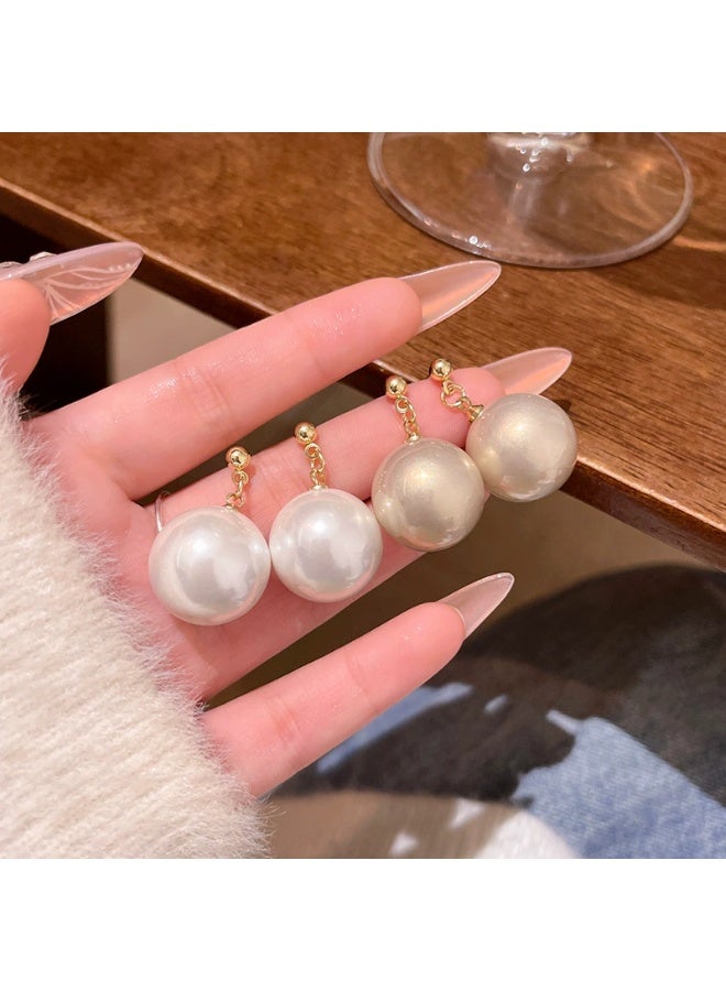 Goolsky French Style Pearl Stud Earrings - Niche Vintage High-End Versatile Ear Jewelry - Image 4