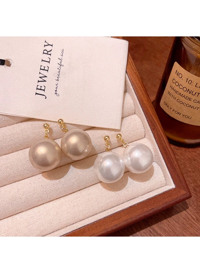 Goolsky French Style Pearl Stud Earrings - Niche Vintage High-End Versatile Ear Jewelry - Image 2