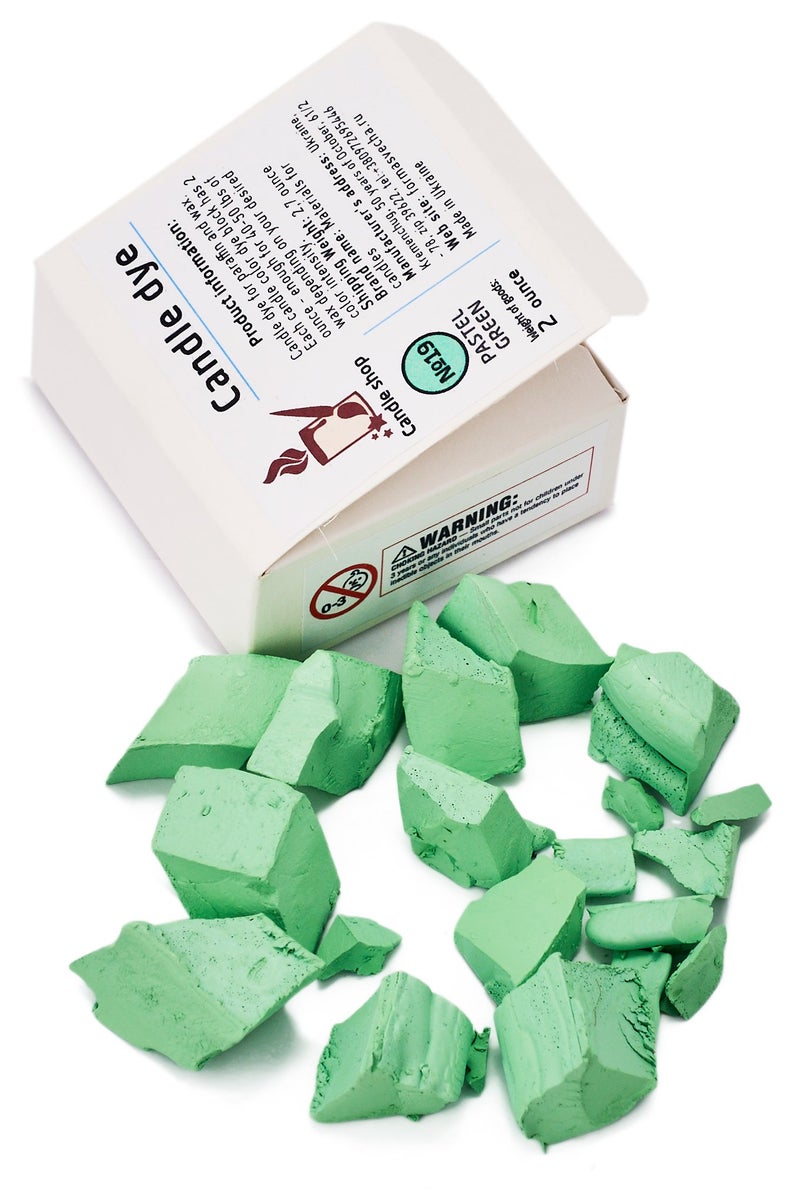 Candle Shop Pastel Green Candle Dye 2oz for Soy Candle Making – Candle Shop Premium Color Dye Blocks for Soy Wax, Beeswax, Paraffin - Candle Wax Dyes - Image 1