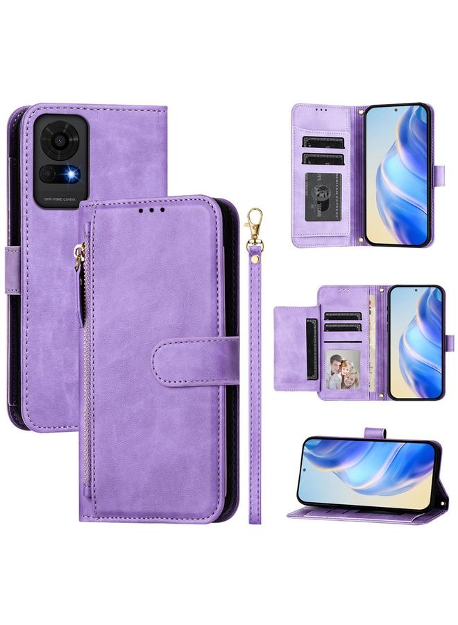 erorex Case For TCL 50 LE Multi-Card Slots Zipper Wallet Leather Phone Case  - Image 1