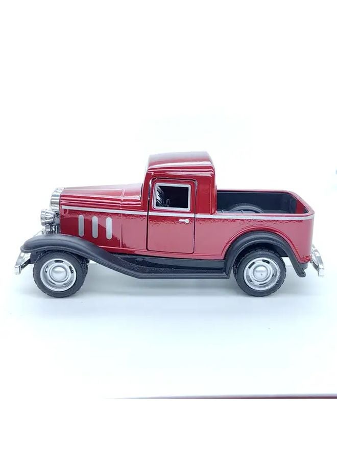 Vintage Yellow Retro Classic Pickup Truck Model Opening Doors Collectible Display Car - Image 5