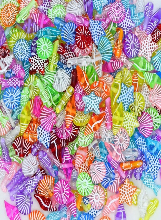 Satra Traders Mixed Sea Life Shaped Acrylic Beads | Qty : 100g | PB257 - Image 1