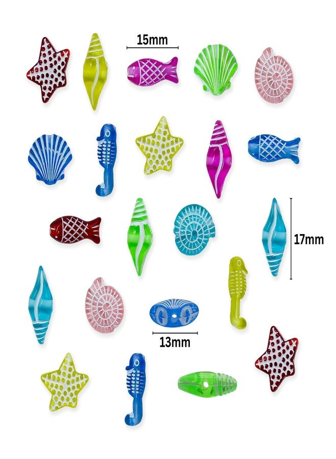 Satra Traders Mixed Sea Life Shaped Acrylic Beads | Qty : 100g | PB257 - Image 3