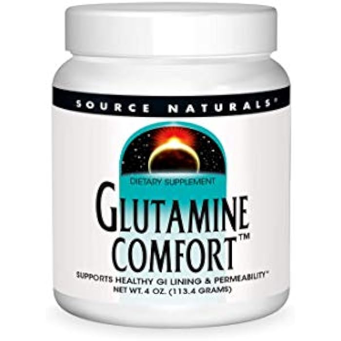 Source Naturals Glutamine Comfort, Supports Healthy GI Lining and Permeability*, 4 Ounce Powder - Image 1