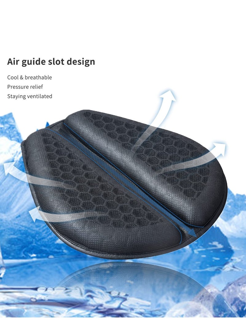 Excefore Motorcycle Seat Cushion 3D Honeycomb Motorcycle Gel Seat Cushion Petal Shape Design - Not Stuffy, Protecting Sensitive Areas, Stay Cool and Comfortable for Long Ride - Image 3