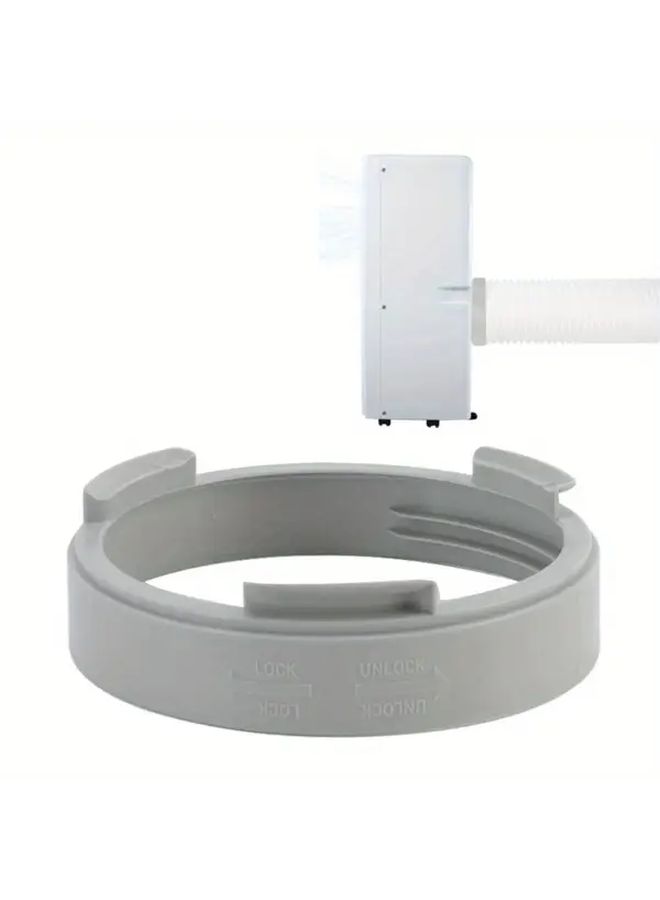 Universal AC Air Conditioner Exhaust Hose Coupler 5.9 Inch Silvery Round Connector For 150mm Hose Extension - Image 1
