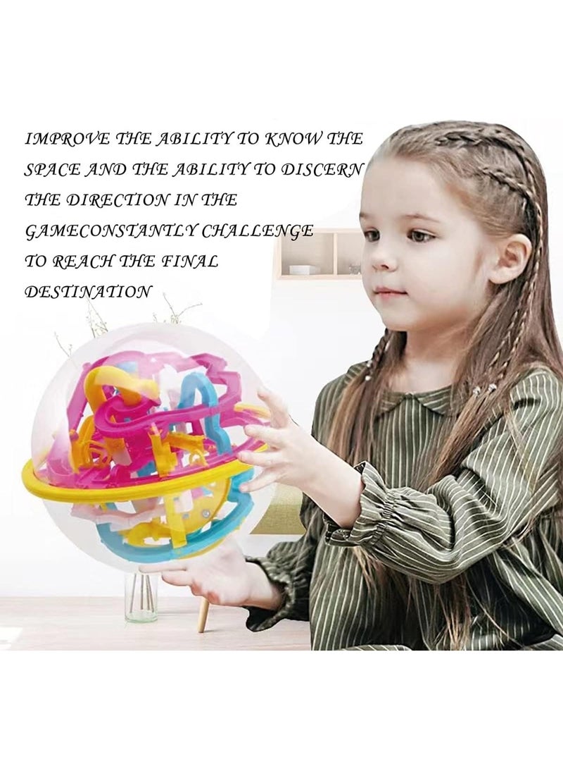 Arabest Maze Ball 3D Puzzle Games Intellect Ball with 100 Challenging Barriers 3D Educational Toys that can Develop Children's Brains 3D Puzzle Toys Magical Maze Ball Brain Teasers Puzzle Games (12cm/4.72'') - Image 3