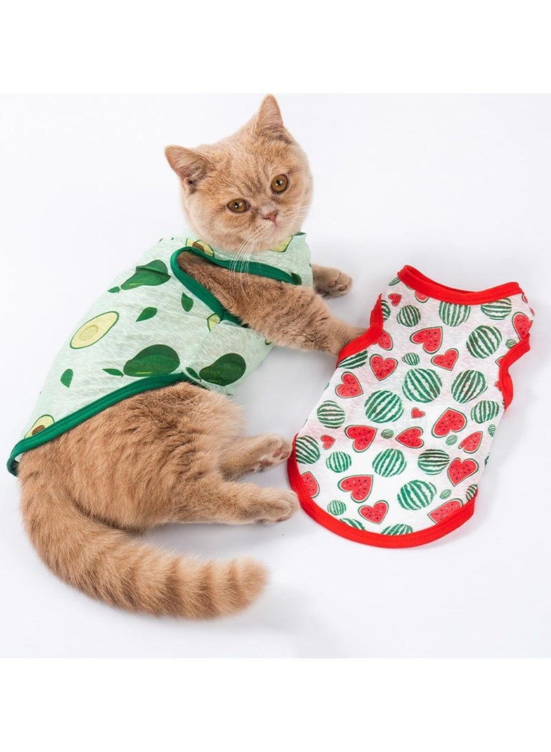A.M Dog Clothes, Pet Clothes, Summer Thin Vest Style Cute Fruit Clothes, Cat Clothes, Breathable, Soft, For Small and Medium Dogs, Prevents Shedding, For Photography, Loungewear, Walking Outing Wear - Image 4