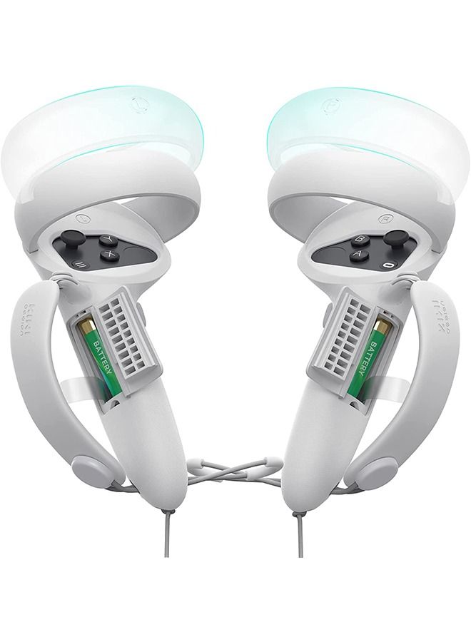 KIWI design Controller Grips Cover with Battery Opening Adjustable with Knuckle Straps Suitable for Large Hands Compatible with META Quest 2 - Image 1