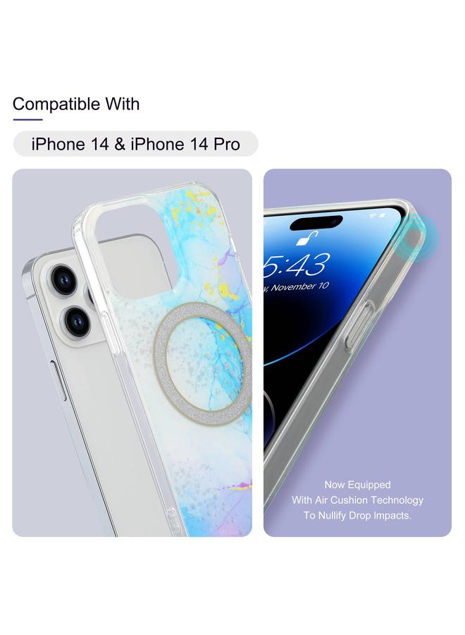S-TOP Case For iPhone 14 Dual-side IMD Marble Magsafe Phone Case - Image 5