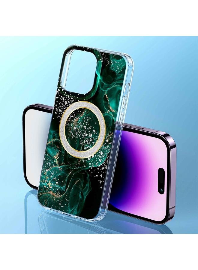 S-TOP Case For iPhone 14 Dual-side IMD Marble Magsafe Phone Case - Image 3