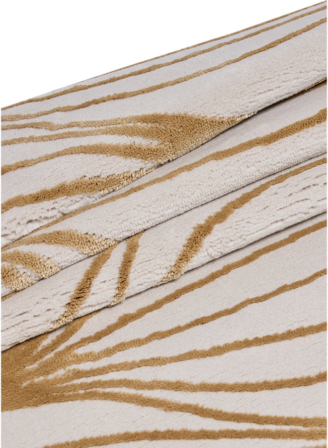 Noon East Carpet Rug Woven with Soft Texture |Polygon Rhythm Design  - Yellow | Size - 60x230 cm - 2x7.5 ft |For Bedside runners, In front of TV units, Entry Hallway - Image 5