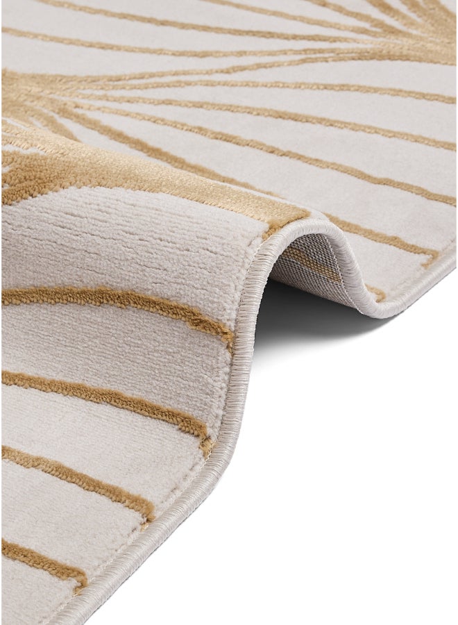 Noon East Carpet Rug Woven with Soft Texture |Polygon Rhythm Design  - Yellow | Size - 60x230 cm - 2x7.5 ft |For Bedside runners, In front of TV units, Entry Hallway - Image 4