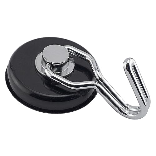 Master Magnetics 7580 Magnetic Hook Organizer Rotating Swing Hook 65 Pound Pull Force 1.47Diameter 0.54Thick Black - Image 1