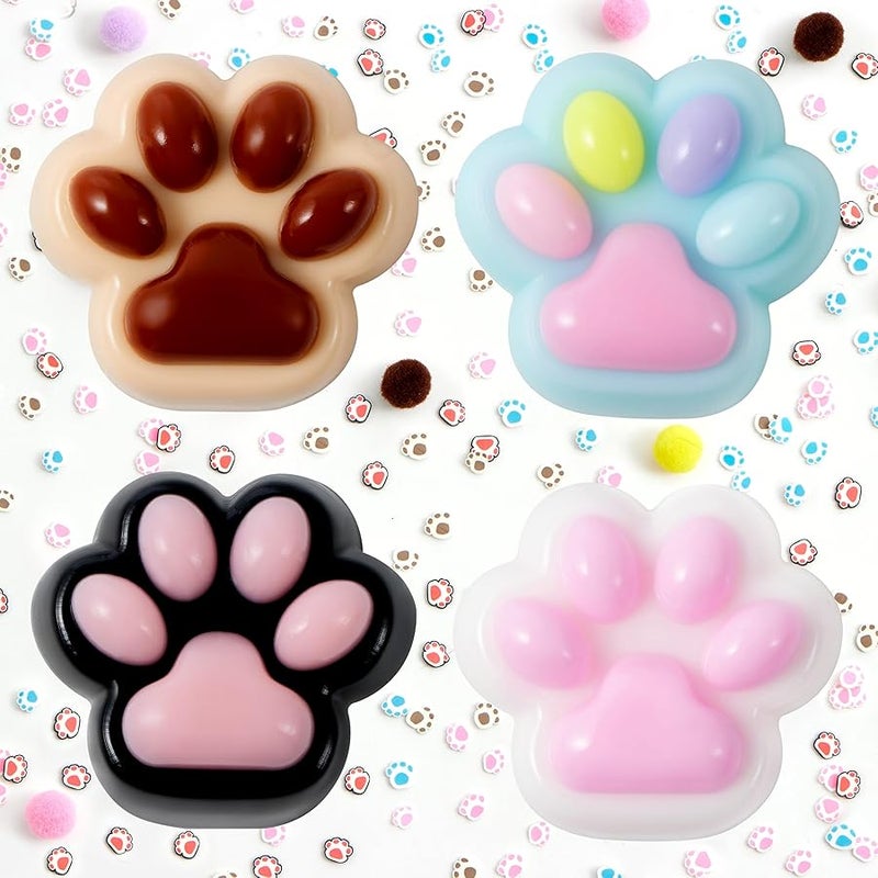JOYIN Cat Paw Taba Squishy Toys, Pack of 4 - Image 1