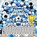 REDWORD Soccer Birthday Party Decorations 97Pcs Soccer Party Decorations with Balloons Happy Birthday Backdrop Soccer Tablecloth and Cake Toppers for Soccer Party Supplies - Image 3