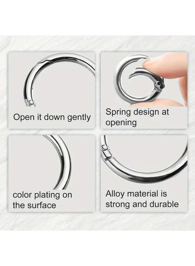 لون المسدس 25 مم جولة متعددة الوظائف حلقة مفتاح مشبك زنبركي على شكل O - Image 3